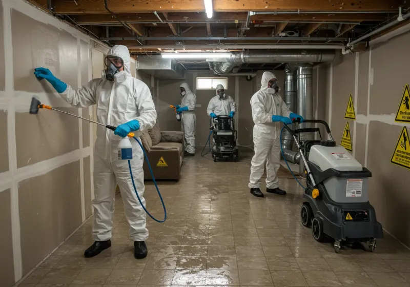 Basement Moisture Removal and Structural Drying process in Fairbanks North Star Borough, AK